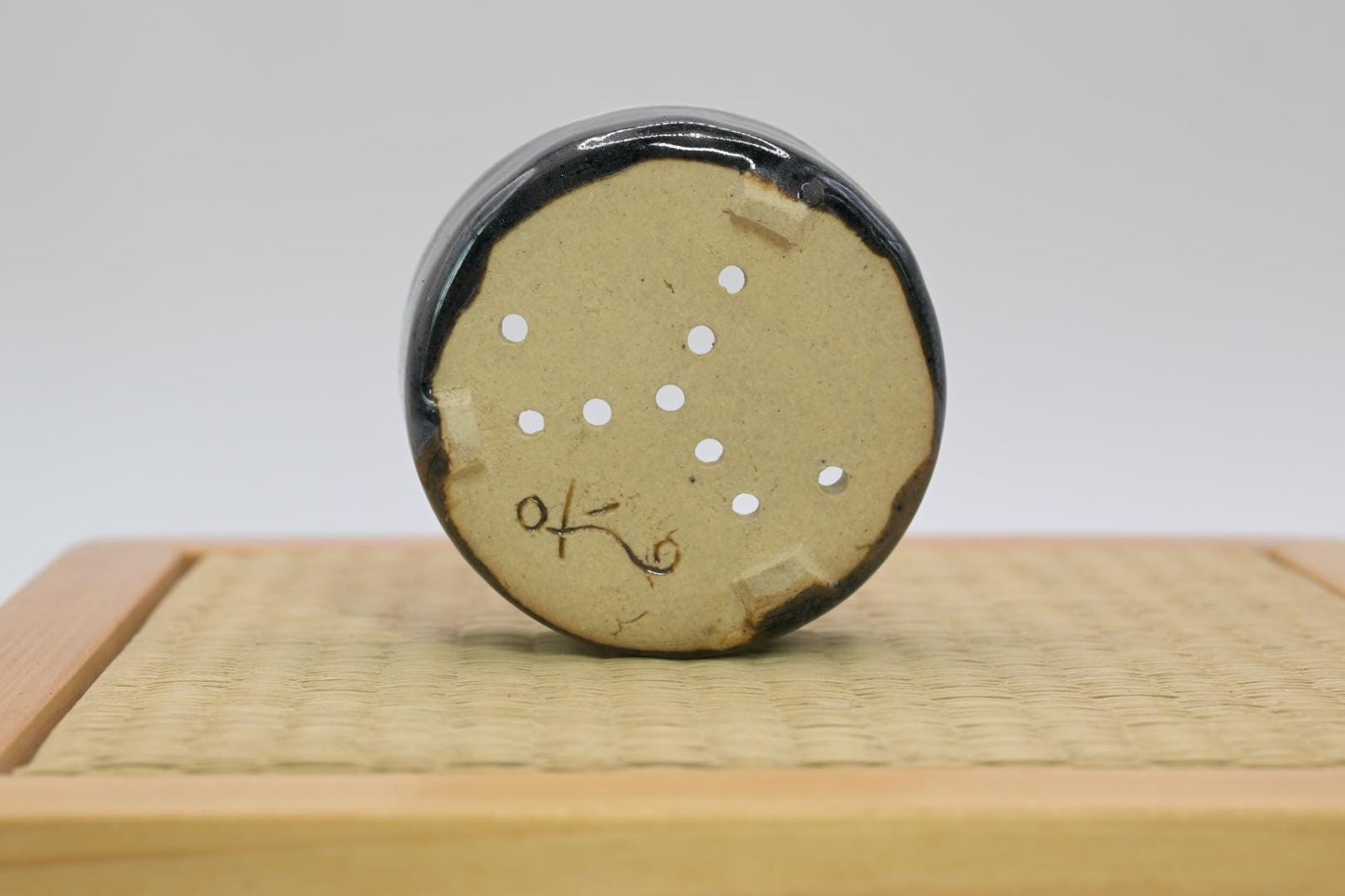 One-of-a-Kind Handcrafted Mini Bonsai Pot | Round Gradient Glaze | Miyazaki Japanese Ceramic | Wabi-sabi Style