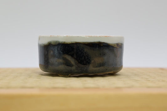 One-of-a-Kind Handcrafted Mini Bonsai Pot | Round Gradient Glaze | Miyazaki Japanese Ceramic | Wabi-sabi Style